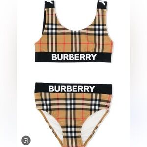 Burberry girls two piece bathing suit